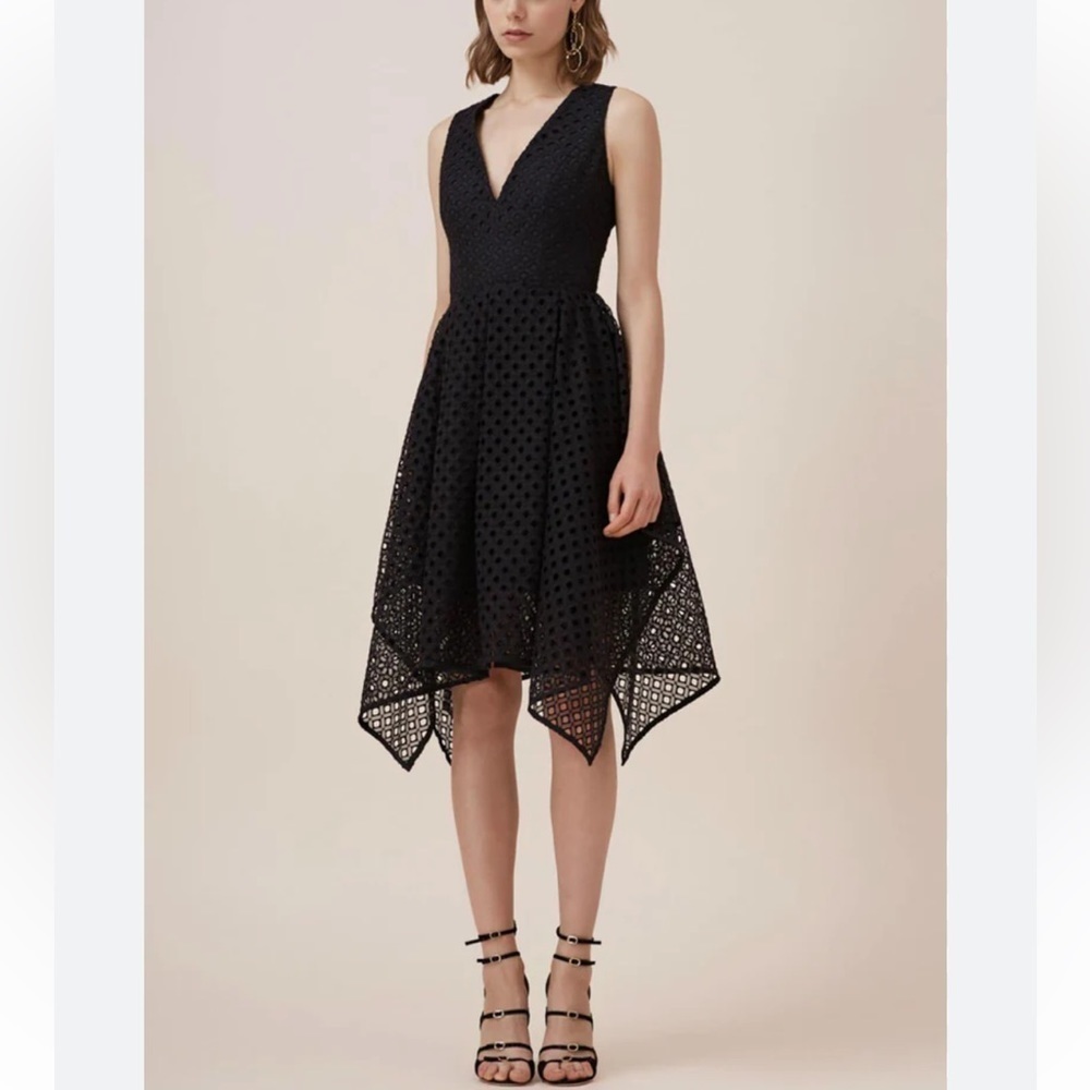 KEEPSAKE Black Eyelet Sleeveless “Last Dance” Dress Size XS NWT